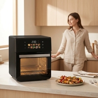 Four à air chaud électrique 10L avec écran tactile numérique, construction en acier inoxydable, design luxueux, utilisation en extérieur, économie d'énergie