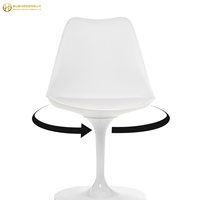Chaise moderne multifonctionnelle à usage commercial Chaise de bar rembourrée et pivotante à 360 ° avec tulipe pour la réception du bureau à manger