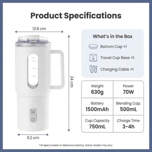 <span class=keywords><strong>Licuadora</strong></span> Portátil Inteligente Tritan Libre de BPA, Recargable por USB, <span class=keywords><strong>Botella</strong></span> Mezcladora Inalámbrica para Batidos y Smoothies - Product Image 5