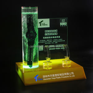 Espositore Impermeabile per Orologi in Acrilico, Supporto per Smartwatch con Base Illuminata a LED, Display Universale per Negozi al Dettaglio - Product Image 5