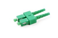 SC-SC/APC Boot pendek OS2 kabel Patch serat optik dupleks Mode tunggal PVC/OFNR 2.0mm mendukung Jumper kabel serat optik kustom
