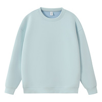 Sweat-shirts à col rond en polyester/coton anti-rétrécissement de haute qualité, couleur unie, logo personnalisé, 380G, coupe ample pour hommes
