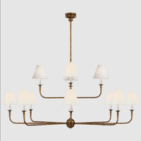 Lustre classique français rétro XINZHONG en laiton massif, luminaire de luxe simple pour salon et chambre à coucher, style chandelier
