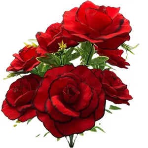 Fabbrica 2024 a buon mercato all'ingrosso di seta rossa decorativa artificiale petali di rosa per la decorazione di nozze