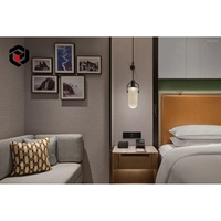 Ensemble de meubles de chambre d'hôtel de luxe, lit king-size en bois de haute qualité, structure durable pour chambre de villa, lit en bois pour appartement