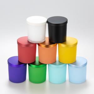 Быстрая доставка, прозрачная стеклянная банка в форме цилиндра с крышкой, с логотипом по индивидуальному заказу, для изготовления свечей - Product Image 5