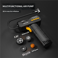 New Portable Wireless Electric Mini Rechargeable Multifunction Air Pump Tire Inflator Air Pumps for Bike, EV & Emergency Tools