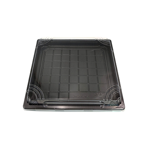 JY-81212 Tốt Nhất Tái Chế <span class=keywords><strong>PS</strong></span> Nhựa Takeaway Sushi Chân Không Hộp Vuông Màu Đen Nhựa Sushi Khay - Product Image 5