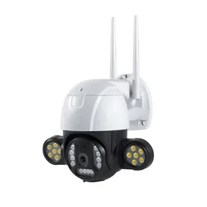 V380顶级供应商3MP内置警笛安全Wifi PTZ摄像机CCTV街道户外防水监控