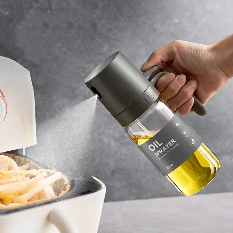 Toptan kullanımlık yağ Spritzer pişirme araçları moda cam sprey şişe zeytinyağı püskürtücü özel Logo yağ püskürtücü dağıtıcı