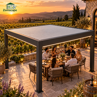 Pergola à lames orientables en aluminium de qualité commerciale, toit motorisé, ventilation pour patio moderne, cour