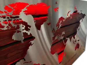 Decoración de Pared de Mapa del Mundo Artesanal de Metal con Luz LED de Gran Venta, Letrero Luminoso con Mapa Iluminado y Respaldo de Madera para Decoración del Hogar - Product Image 5