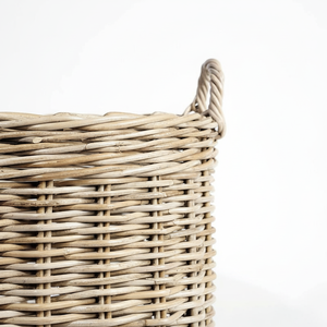 Kikko Kubu <b>Large</b> Rattan <b>Basket</b> Handles Flexible Home <b>Storage</b> Organization for Food Use Available Small Size Handcrafted - Product Image 1