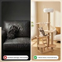 Menara Panjat Kucing Modern dari Wol, Tempat Tidur, Kapsul Luar Angkasa, Multifungsi D-3, Mainan Papan Bertingkat, Buatan Cina, Perlengkapan Hewan Peliharaan