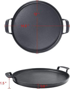 Poêle à frire ronde en fonte de 12 pouces - Product Image 3