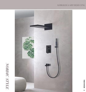 Moderno Grifo Mezclador de Ducha Montado en la Pared de Color Negro con Manguera de Mano, Accesorio Ecológico para Cocina y Baño - Product Image 5
