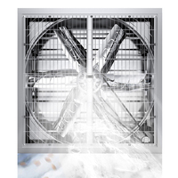 Ventilateur d'extraction axial multi-pales Longjing de 54 pouces, type boîte, double roulement à billes, moteur à fil de cuivre 100%, pales en alliage d'aluminium pour