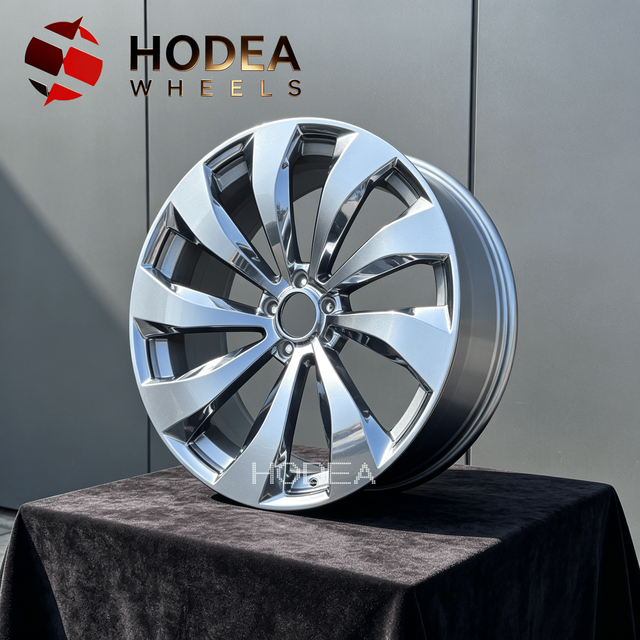 10-Spoke Chrome Forged Alloy Wheels for Luxury Sedans & SUVs 18-24" Custom Size, Polished Surface, High-Strength Design