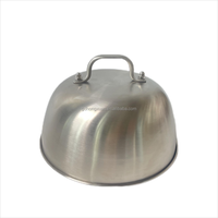 Accessoires de gril de plaque chauffante en acier inoxydable Dôme de fusion de fromage Couvercle de cuisson à la vapeur rond durable 16/18/22/30cm