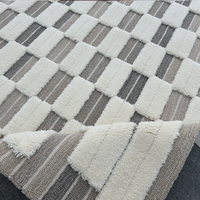 Hand Tufted Wool Tencel Bamboo Silk Tufted Carpet Handmade Floor Rug for Living Room Bedroom Modern Home Decor