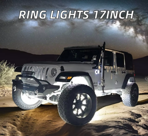 Kingshowstar 17-inch 5-Row Trắng bánh xe Vòng đèn IP68 không thấm nước 12V rim lốp xe underglow ánh sáng cho xe tải xe Pickup - Product Image 6