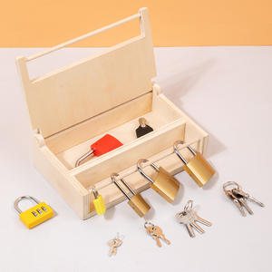 Juguete Educativo Montessori de Madera, Caja de Bloqueo con Llaves para Niños, Entrenamiento de Habilidades de Manipulación, Juguetes Educativos de Madera para Niños - Product Image 3