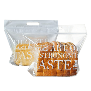 Bolsa de Embalaje <span class=keywords><strong>con</strong></span> Cierre Hermético y Asa para Almacenamiento de Alimentos, <span class=keywords><strong>con</strong></span> Logotipo Personalizado, Transparente, para Pan Tostado, Grado Alimenticio, para Aperitivos Horneados - Product Image 1