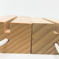 Base de lumière LED en bois de hêtre à fente rectangulaire moderne directe d'usine Mini base de veilleuse enfichable pour feuille acrylique à usage domestique