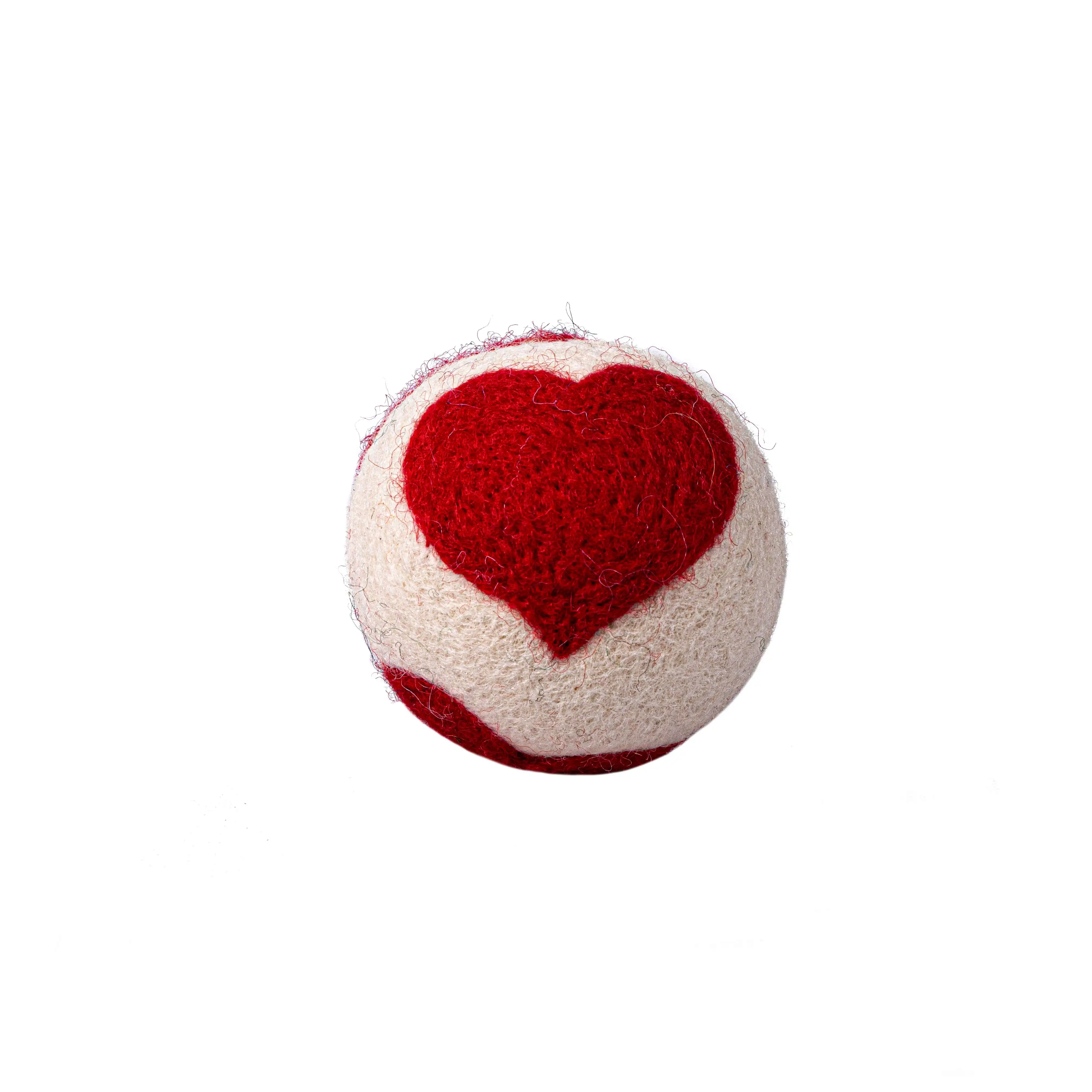 Heart printed Felt Balls Handmade laundry and dryer eco friendly balls Christmas Decorations balls