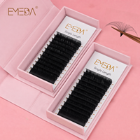 EMEDA Classic Velvet Cachemire Lash Trays Noir Mat Extensions de Cils Individuels Fournitures Volume Personnalisé Cils de Vison Vente en Gros