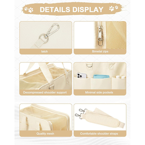 Hãng hàng không được phê duyệt vật nuôi tàu sân bay túi con chó tàu sân bay nắm giữ lên đến 20lbs chó và mèo tàu sân bay cho mèo và chó nhỏ - Product Image 2