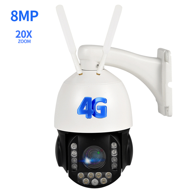 Outdoor Waterproof 8MP 4G Network Security Camera System with 20X Lens Camera Supports Humanoid Detection