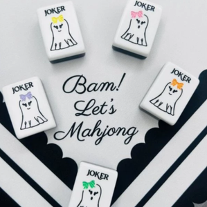 American <b>Mahjong</b> <b>Set</b> Black & White Acrylic 166 Tiles Custom Logo Single Layer Christmas Holiday Gift Wholesale - Product Image 3