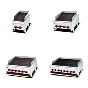 Grill a gas OUTE da 48 pollici in <span class=keywords><strong>acciaio</strong></span> inossidabile con 8 bruciatori e pietra lavica, a risparmio energetico, da banco/autoportante per Steakhouse - Product Image 5