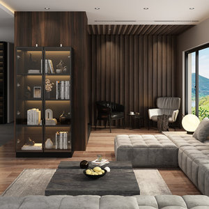 Nuovo Design soggiorno ha portato armadi di stoccaggio cassettiera moderna con armadietto in vetro a <span class=keywords><strong>doppia</strong></span> <span class=keywords><strong>porta</strong></span> - Product Image 3