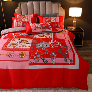 Vente en gros de drap de lit simple de luxe couette <span class=keywords><strong>et</strong></span> housse de couette dessin animé imprimé Offre Spéciale fibre de polyester respirante pour bébés - Product Image 3