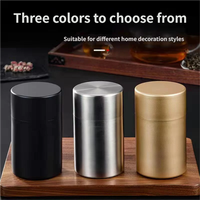 Vente en gros de nouveaux pots de cuisine personnalisés, hermétiques, à double couvercle, en métal, pour café, matcha, thé, boîte à thé en acier inoxydable 304