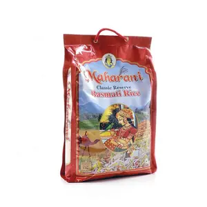 Di vendita calda su ordinazione 5kg 10kg 15kg heavy duty di tenuta di calore per uso alimentare di plastica di nylon laminato riso basmati sacchetti di imballaggio