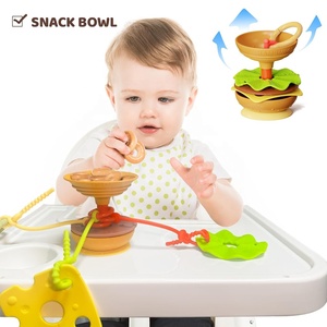 <span class=keywords><strong>Jouet</strong></span> <span class=keywords><strong>pour</strong></span> bébé 3 en 1 sans BPA, <span class=keywords><strong>ventouse</strong></span>, cordon anti-perte, bol <span class=keywords><strong>à</strong></span> collation en silicone <span class=keywords><strong>pour</strong></span> <span class=keywords><strong>chaise</strong></span> <span class=keywords><strong>haute</strong></span>, <span class=keywords><strong>jouet</strong></span> de dentition, forme de hamburger, sangle anti-perte - Product Image 5