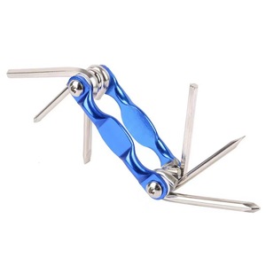 Jeu de clés hexagonales pliantes OEM 3 pièces, outil de démontage de manivelle à trou carré, extracteur de code, outil multifonction <span class=keywords><strong>pour</strong></span> réparation de roues de vélo - Product Image 1