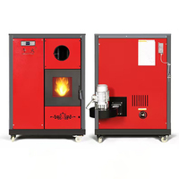 Estufa de pellets biológica de limpieza automática de polvo, biomasa, aserrín biológico, aserrín de madera, chimenea ardiente, estufas de pellets