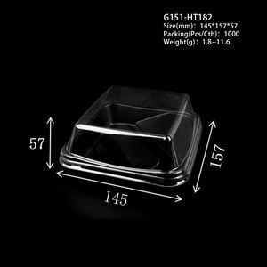 Hot Bán Dùng Một Lần Trong Suốt + Trắng Vuông Tráng Miệng Bánh Bao Bì Hộp Với Rõ Ràng Nắp Thực Phẩm Cấp Pet Nhựa Cho Lưu Trữ - Product Image 3