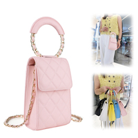 Nouveau modèle de diamant en cuir sac de téléphone portable femmes nouveau sac à chaîne à la mode Design Unique Mini sac à bandoulière Messenger