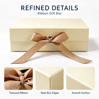 Boîte-cadeau magnétique pliable de luxe recyclable avec couvercle magnétique rigide avec doublure en éponge et logo personnalisé en matériaux recyclés