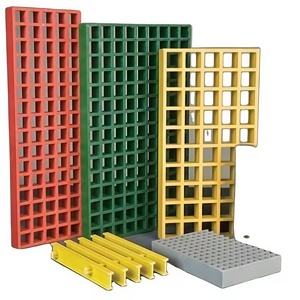 Options de couleurs différentes Spécial pour les plateformes offshore Prix bas Grillage en fibre de verre FRP - Product Image 5