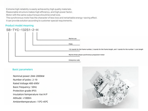 30kw motore a propulsione a magneti permanenti nuovo motore a propulsione elettrica ad alta tensione a corrente continua batteria al litio nave - Product Image 6