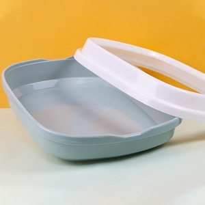 <b>Cat</b> Litter <b>Box</b> Rectangle Semi Enclosed Open Design For <b>Cat</b> Blue Pink Green Purple - Product Image 2