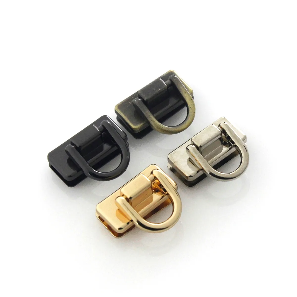 Fashion Metal Bag Side Edge Hang Buckle Clip With D Rings for DIY Leather Craft Bag Strap Belt Handle Shoulder Accessories