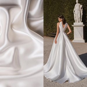 della fabbrica di raso duchessa tessuto di lusso campione gratuito tessuto da sposa in poliestere duchessa tessuto satinato - Product Image 5