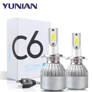 C6 H1 H3 Led Headlight Bulbs H7 LED Car Lights H4 880 H11 HB3 9005 HB4 9006 H13 6000K 72W 12V 7200LM Auto Headlamps